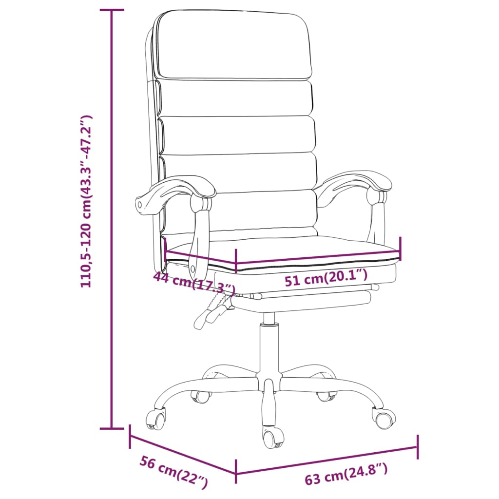 vidaXL Massage Reclining Office Chair Black Faux Leather - Sudd