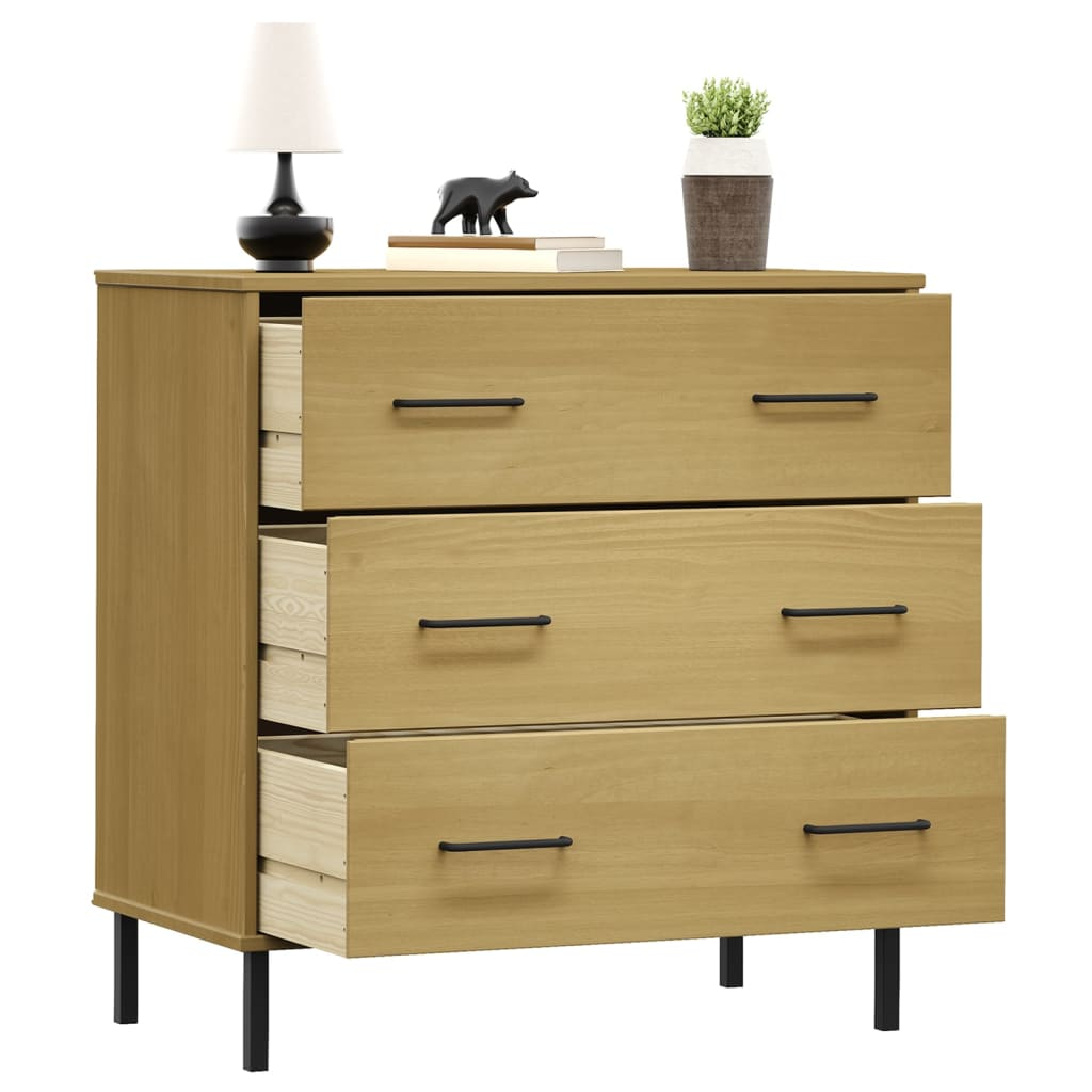 Brown Sideboard with 3 Drawers - Sudd