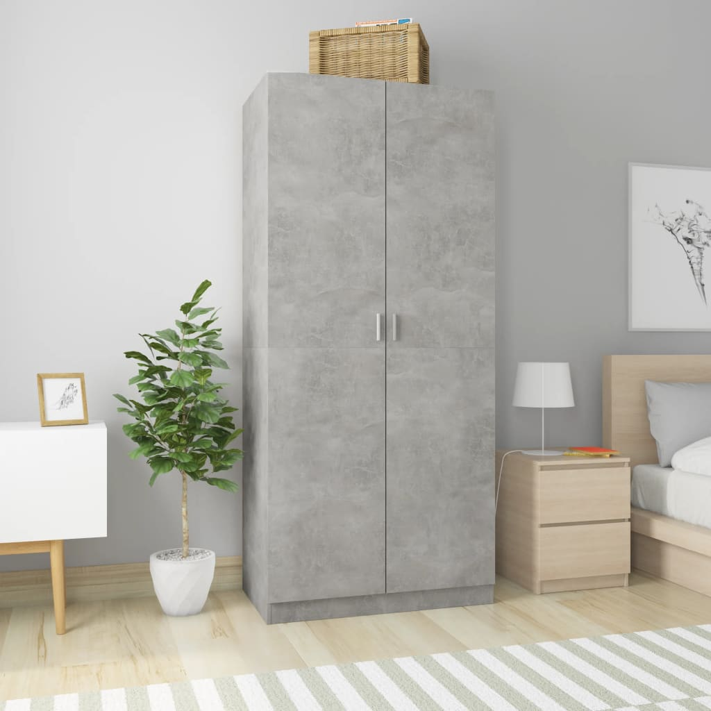 Concrete Grey Wardrobe - Sudd