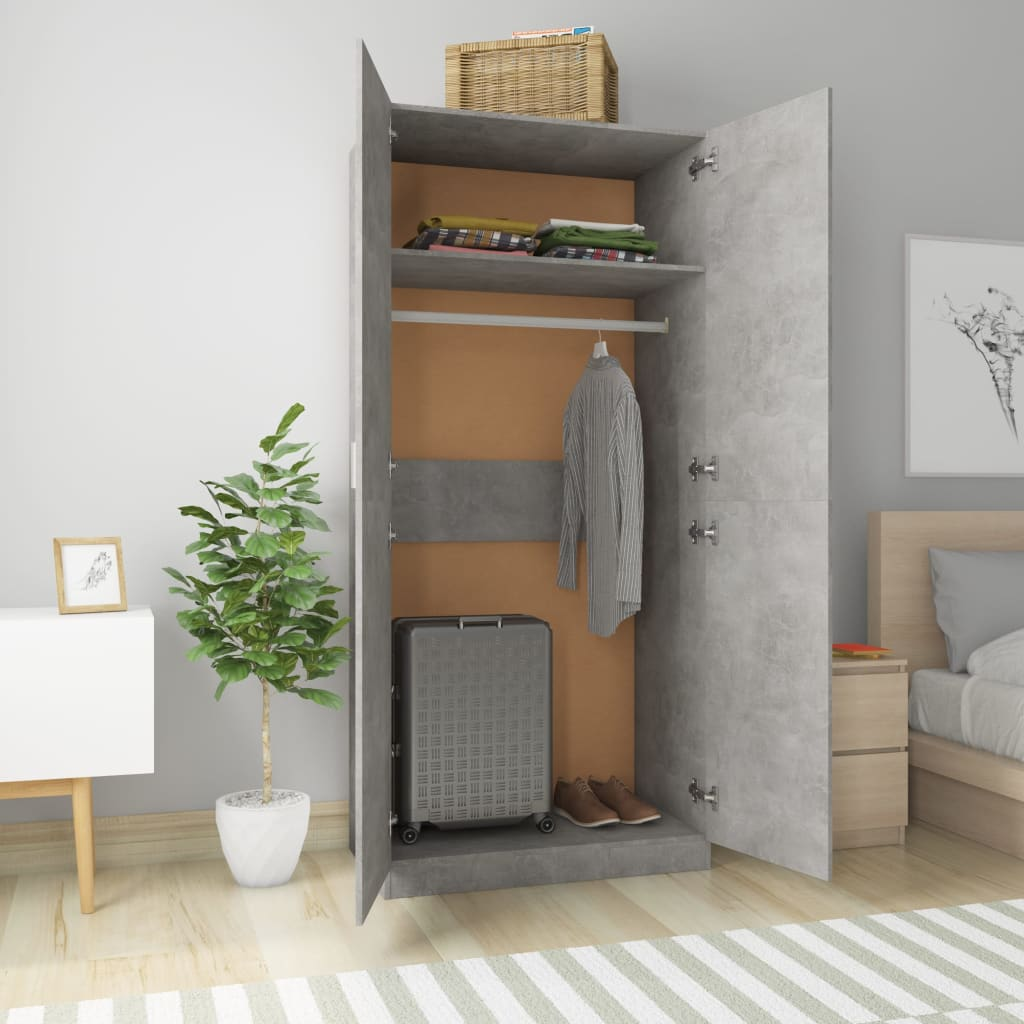 Concrete Grey Wardrobe - Sudd