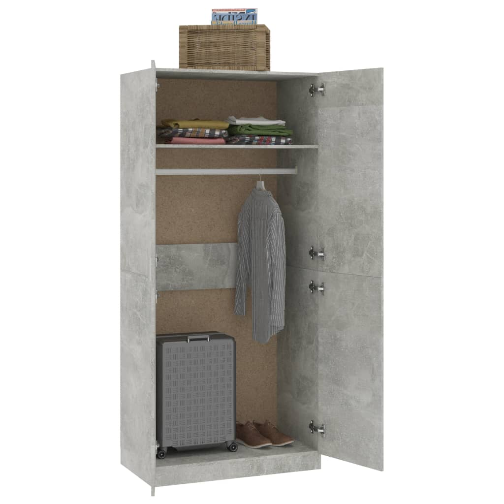 Concrete Grey Wardrobe - Sudd