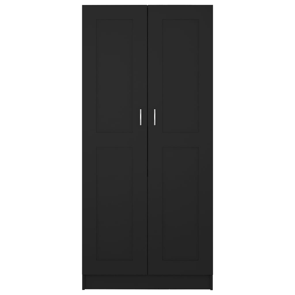 vidaXL Wardrobe Black 82.5x51.5x180 cm Engineered Wood - Sudd