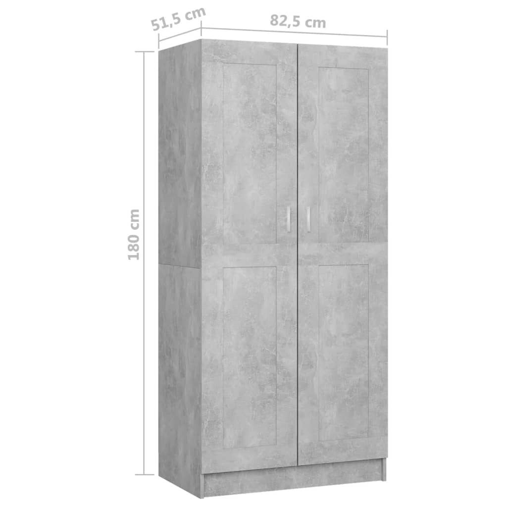 Concrete Grey Wardrobe - Sudd