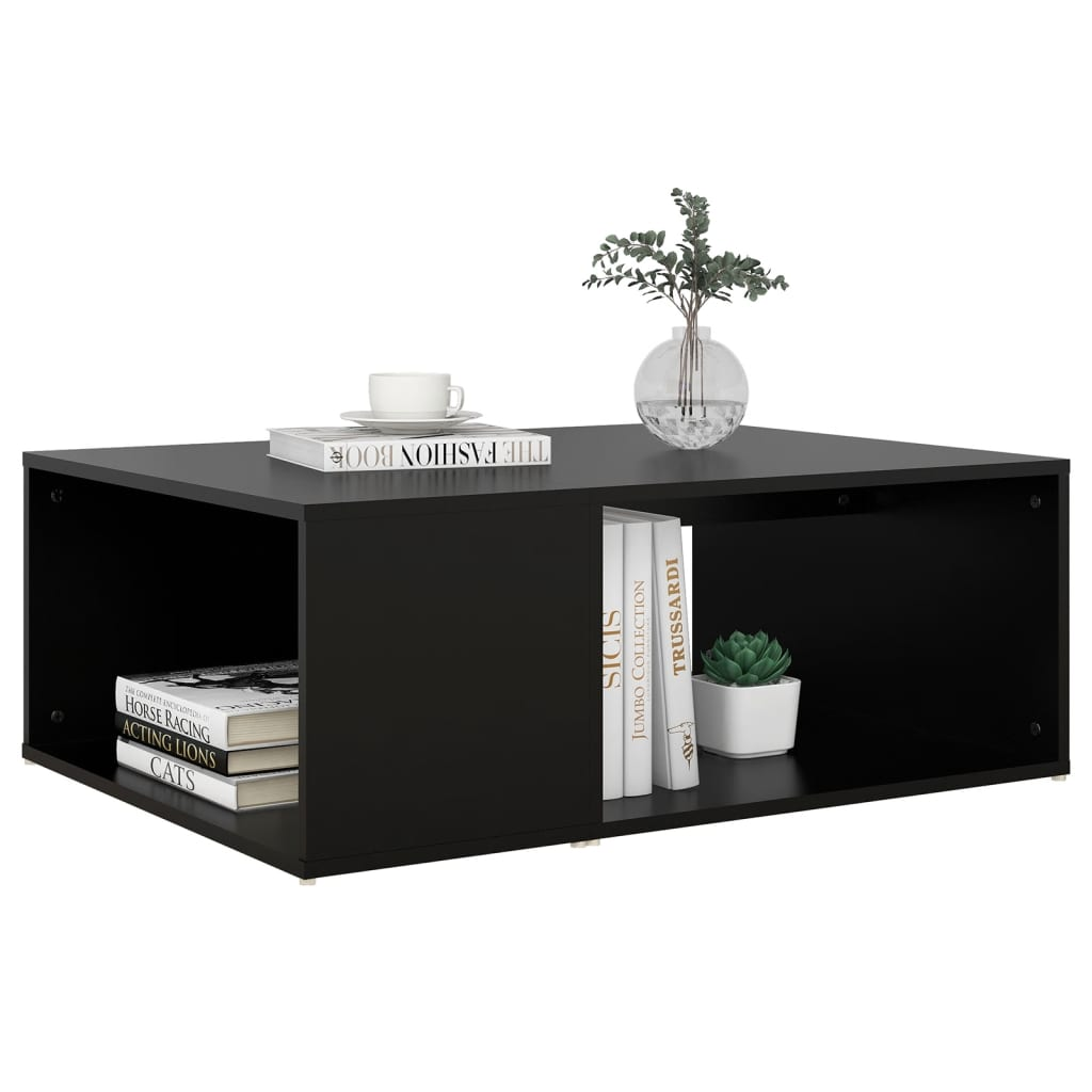 vidaXL Coffee Table Black 90x67x33 cm Engineered Wood - Sudd