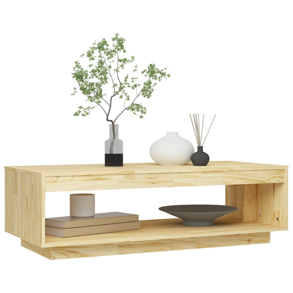 vidaXL Coffee Table 110x50x33.5 cm Solid Pinewood - Sudd