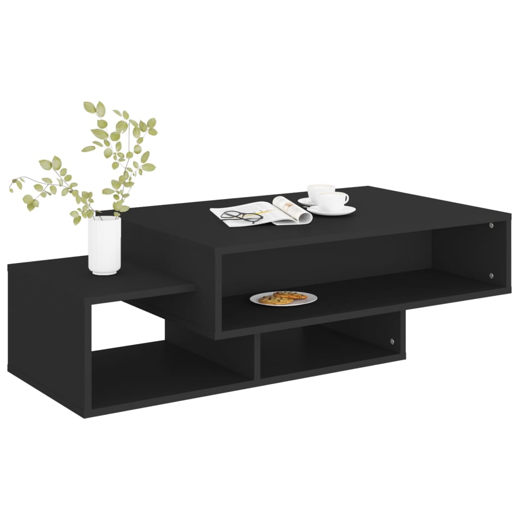 vidaXL Coffee Table Black 105x55x32 cm Engineered Wood - Sudd