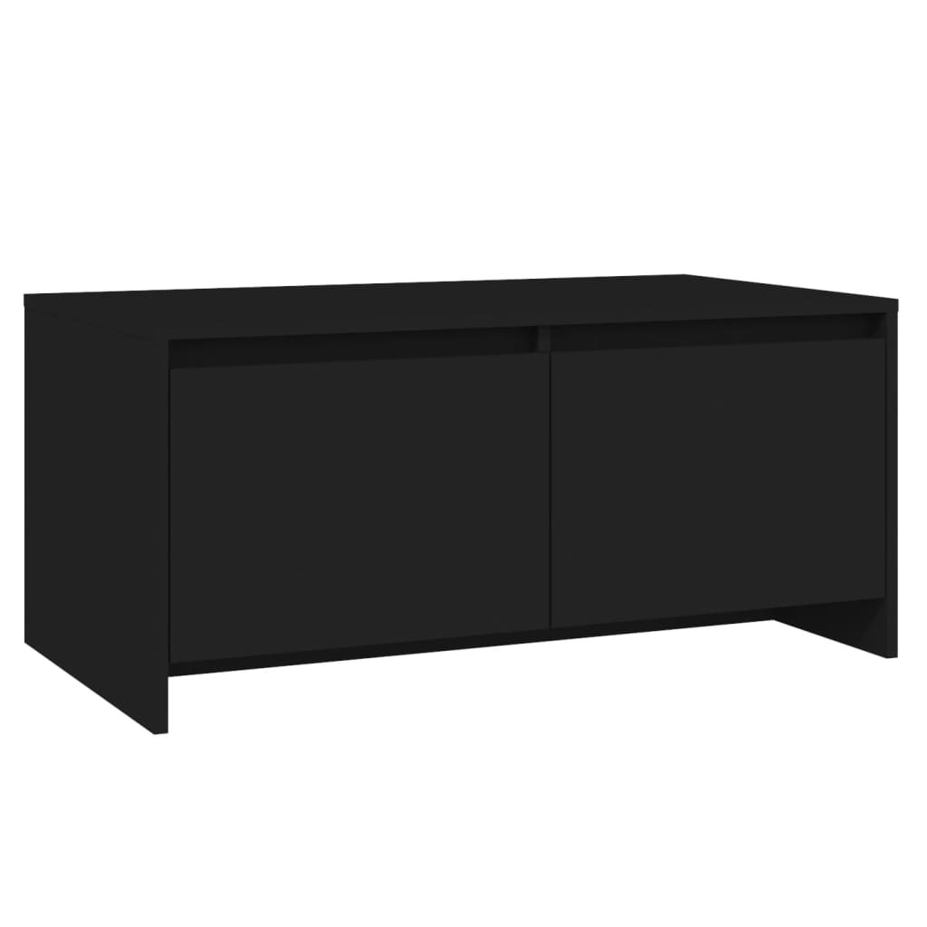 vidaXL Coffee Table Black 90x50x41.5 cm Engineered Wood - Sudd