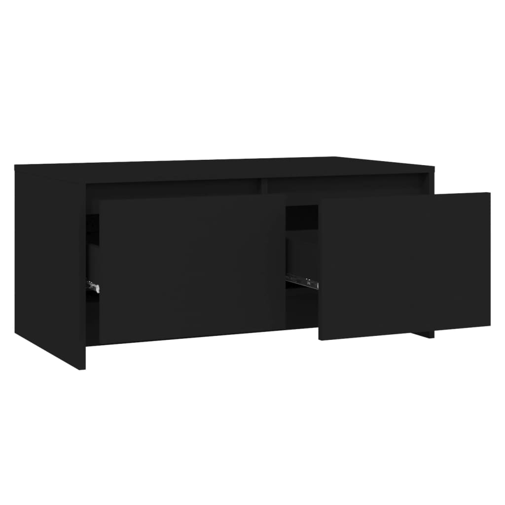 vidaXL Coffee Table Black 90x50x41.5 cm Engineered Wood - Sudd