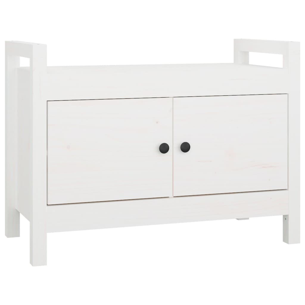 vidaXL Hall Bench White 80x40x60 cm Solid Wood Pine - Sudd