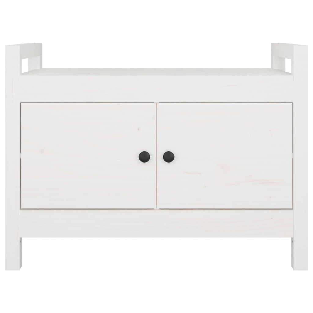 vidaXL Hall Bench White 80x40x60 cm Solid Wood Pine - Sudd