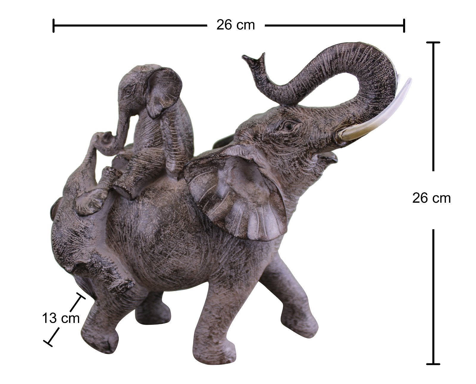 Climbing Elephants Ornament with Natural Effect - Lifelike Home Decoration - Sudd