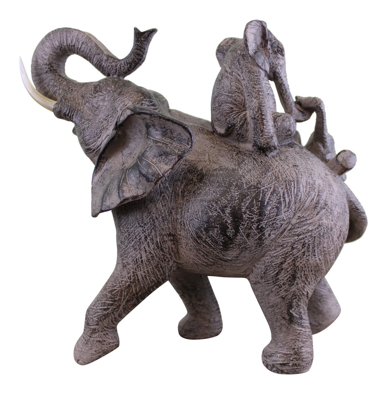 Climbing Elephants Ornament with Natural Effect - Lifelike Home Decoration - Sudd