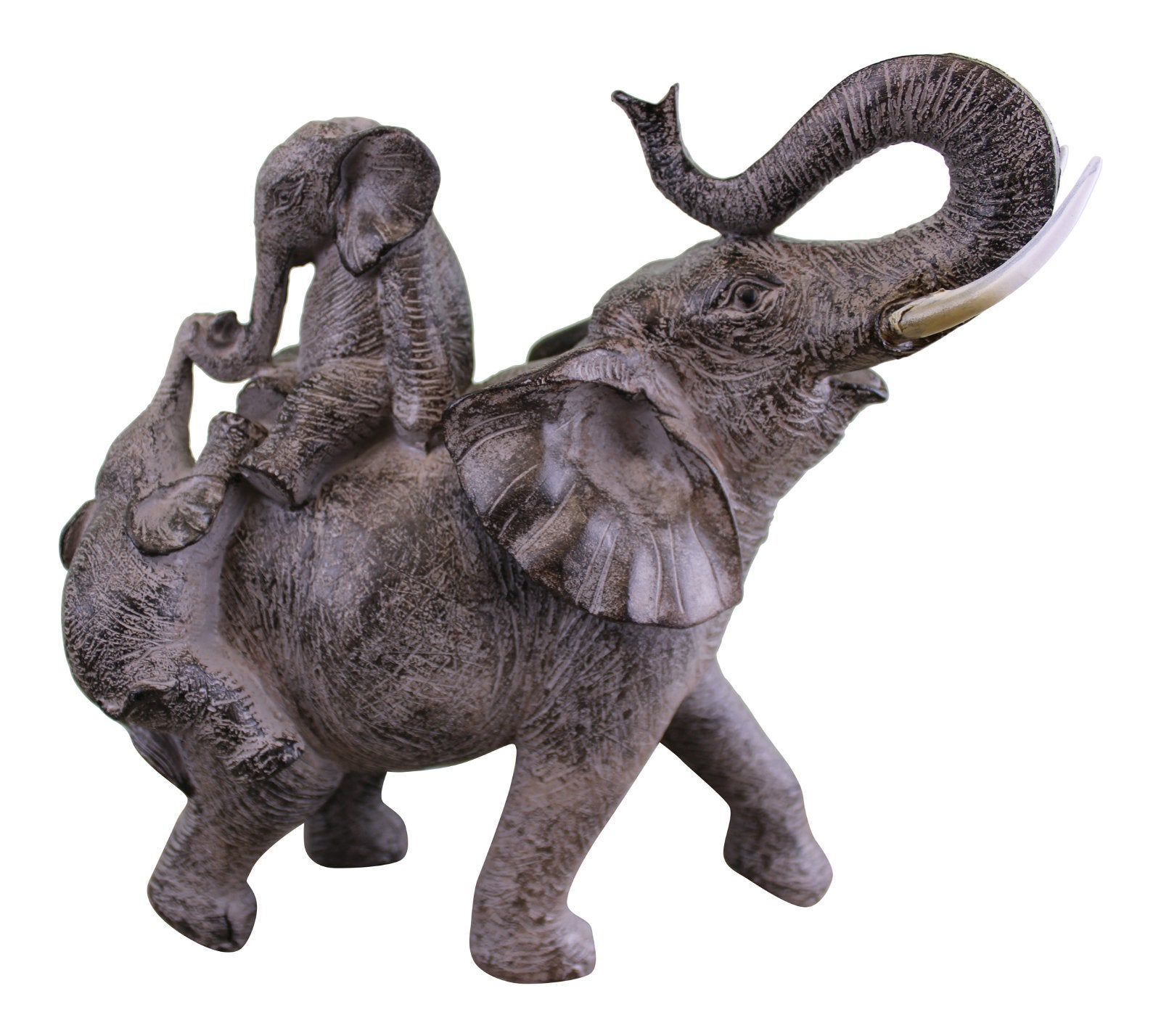 Climbing Elephants Ornament with Natural Effect - Lifelike Home Decoration - Sudd