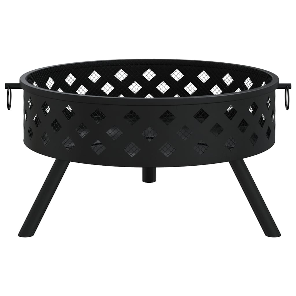 vidaXL Fire Pit with Poker 58 cm XXL Steel - Sudd