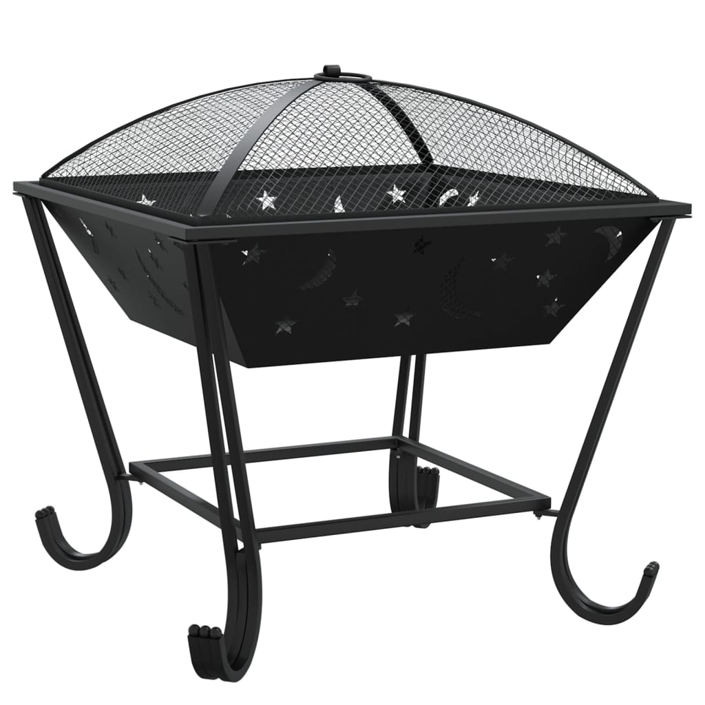 vidaXL Fire Pit with Poker 50 cm XXL Steel - Sudd