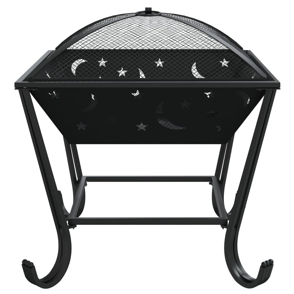 vidaXL Fire Pit with Poker 50 cm XXL Steel - Sudd