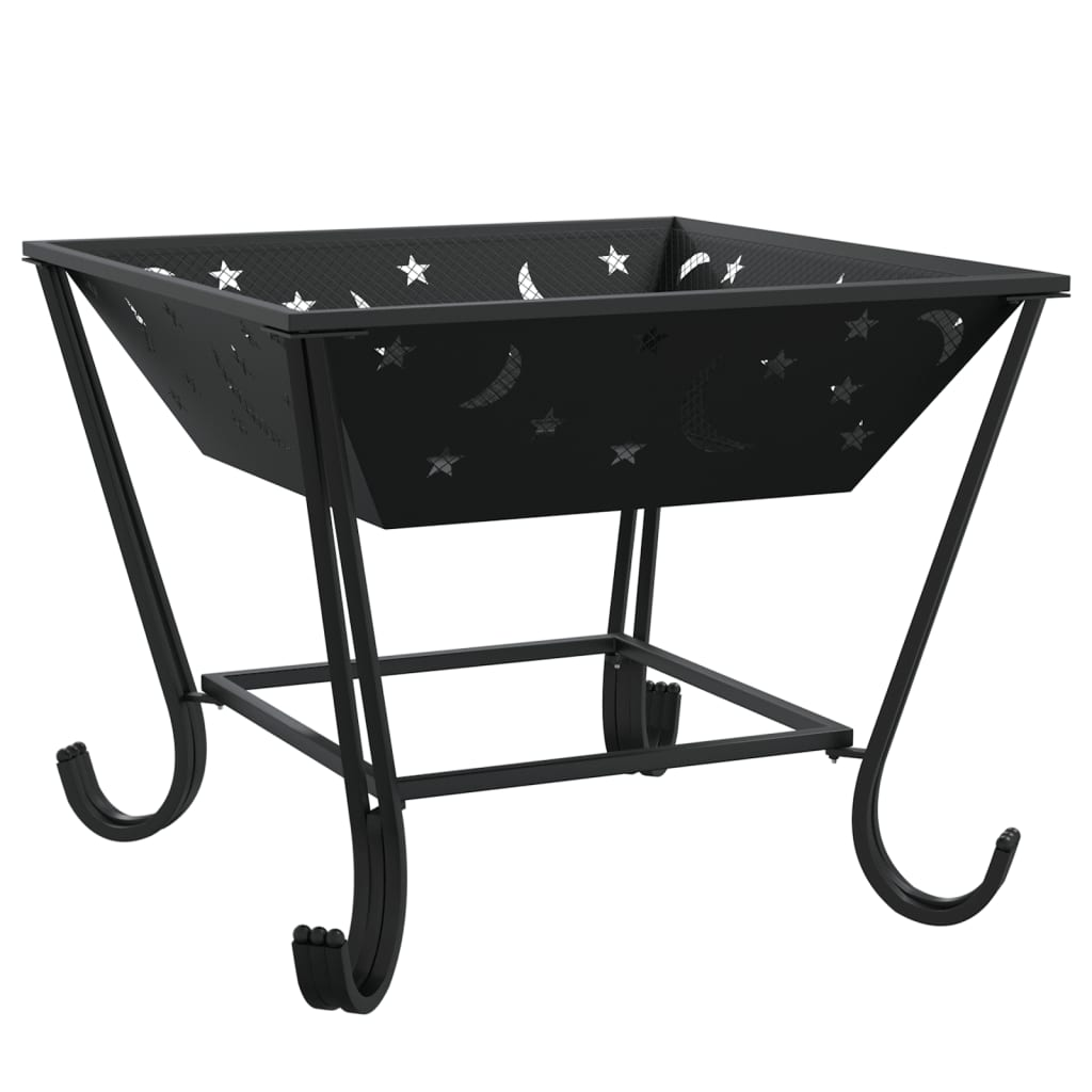 vidaXL Fire Pit with Poker 50 cm XXL Steel - Sudd