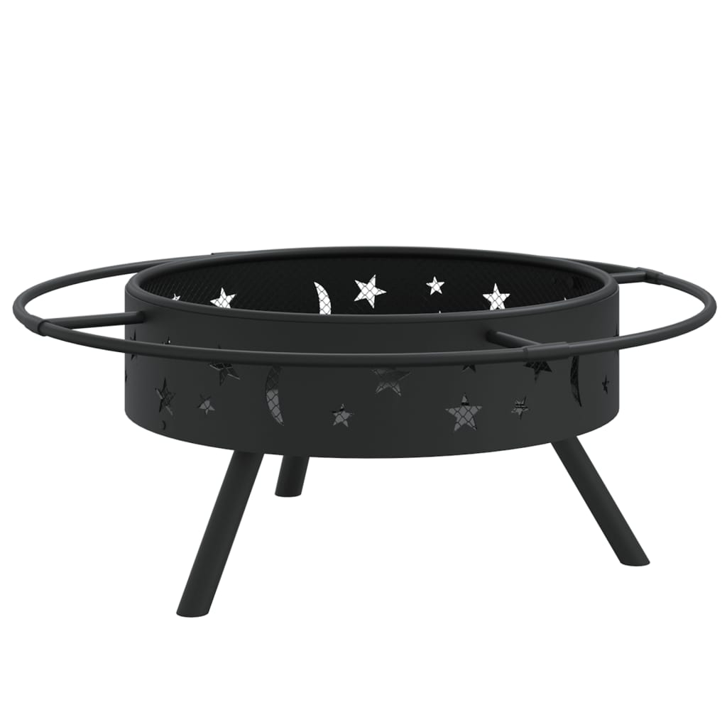 vidaXL Fire Pit with Poker 70 cm XXL Steel - Sudd