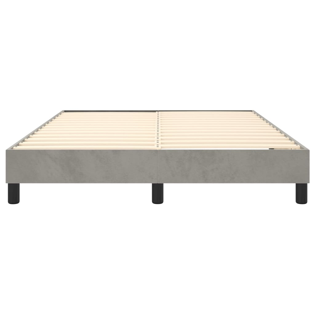 vidaXL Bed Frame Light Grey 135x190 cm Double Velvet - Sudd