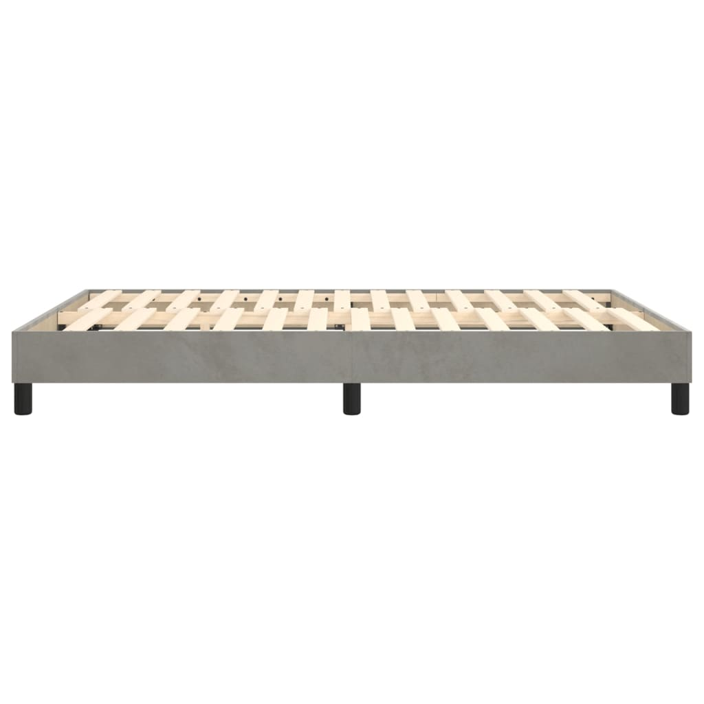 vidaXL Bed Frame Light Grey 135x190 cm Double Velvet - Sudd