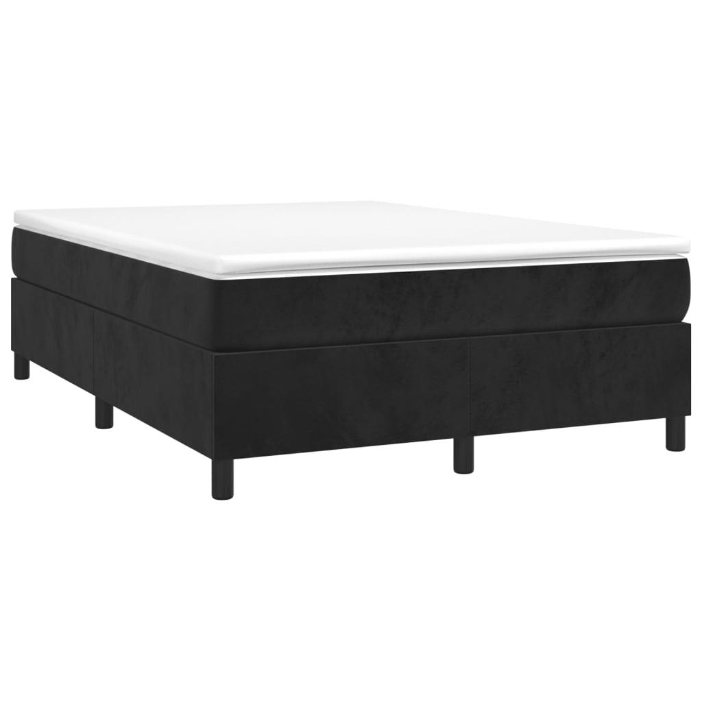 vidaXL Bed Frame Black 135x190 cm Double Velvet - Sudd