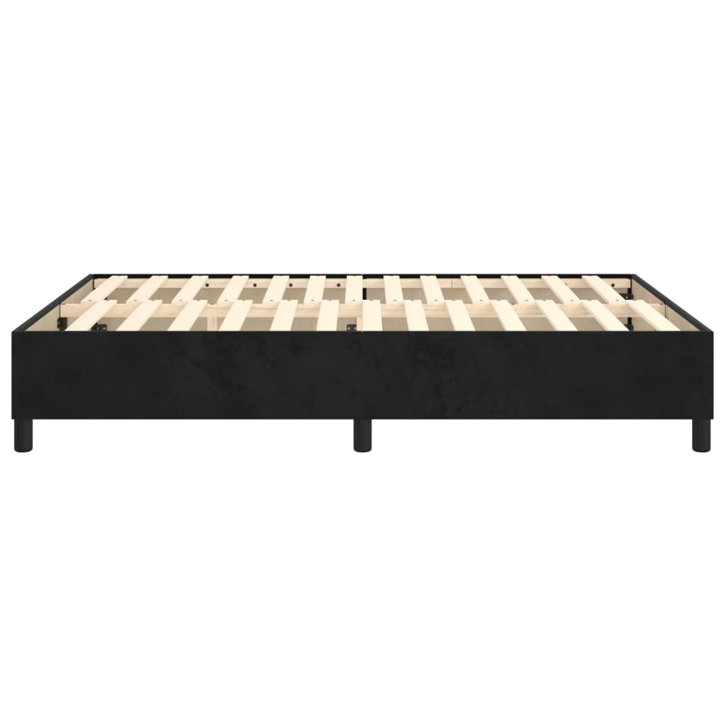 vidaXL Bed Frame Black 135x190 cm Double Velvet - Sudd