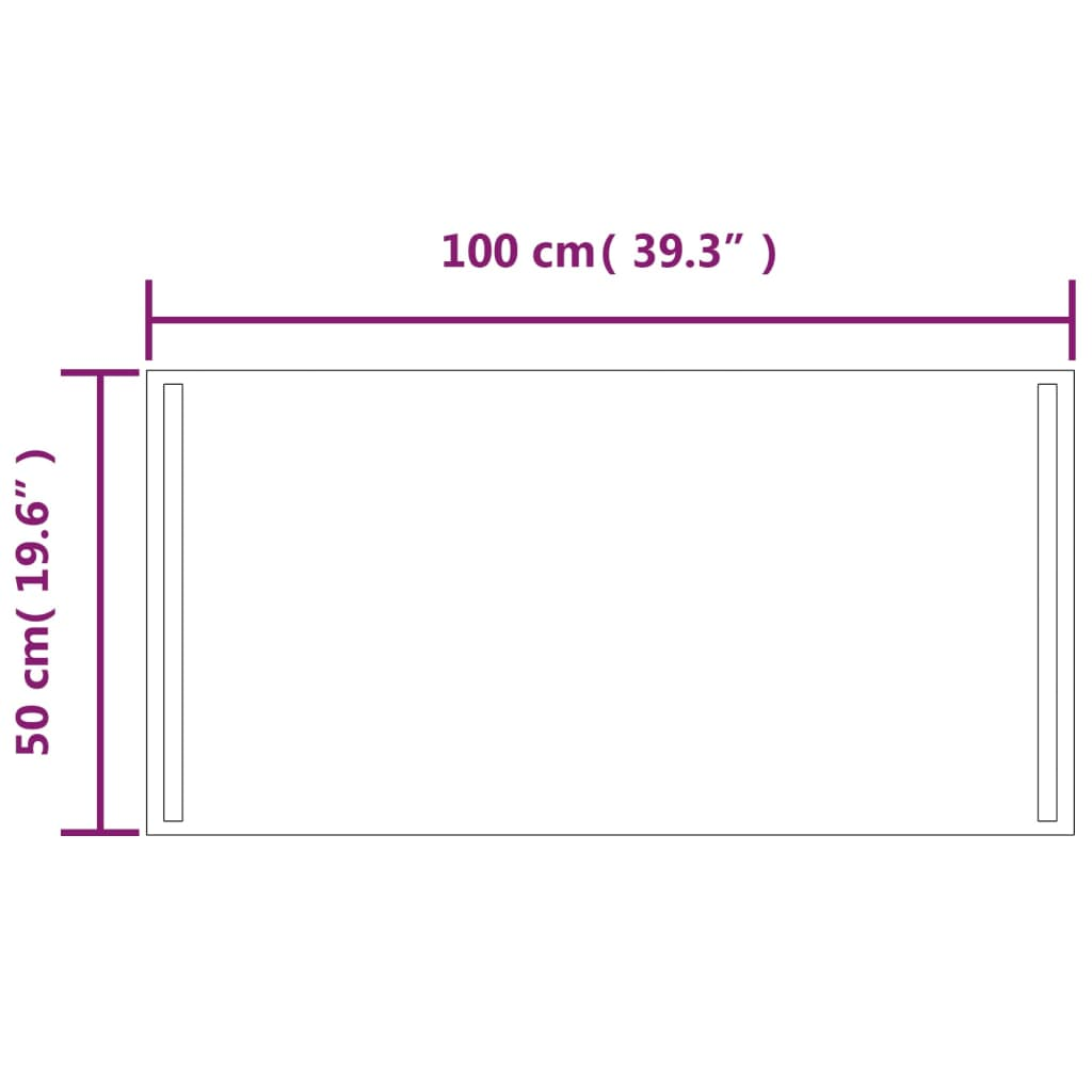 LED Bathroom Mirror 50x100 cm - Sudd