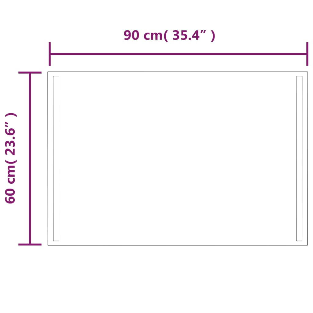 LED Bathroom Mirror 60x90 cm - Sudd