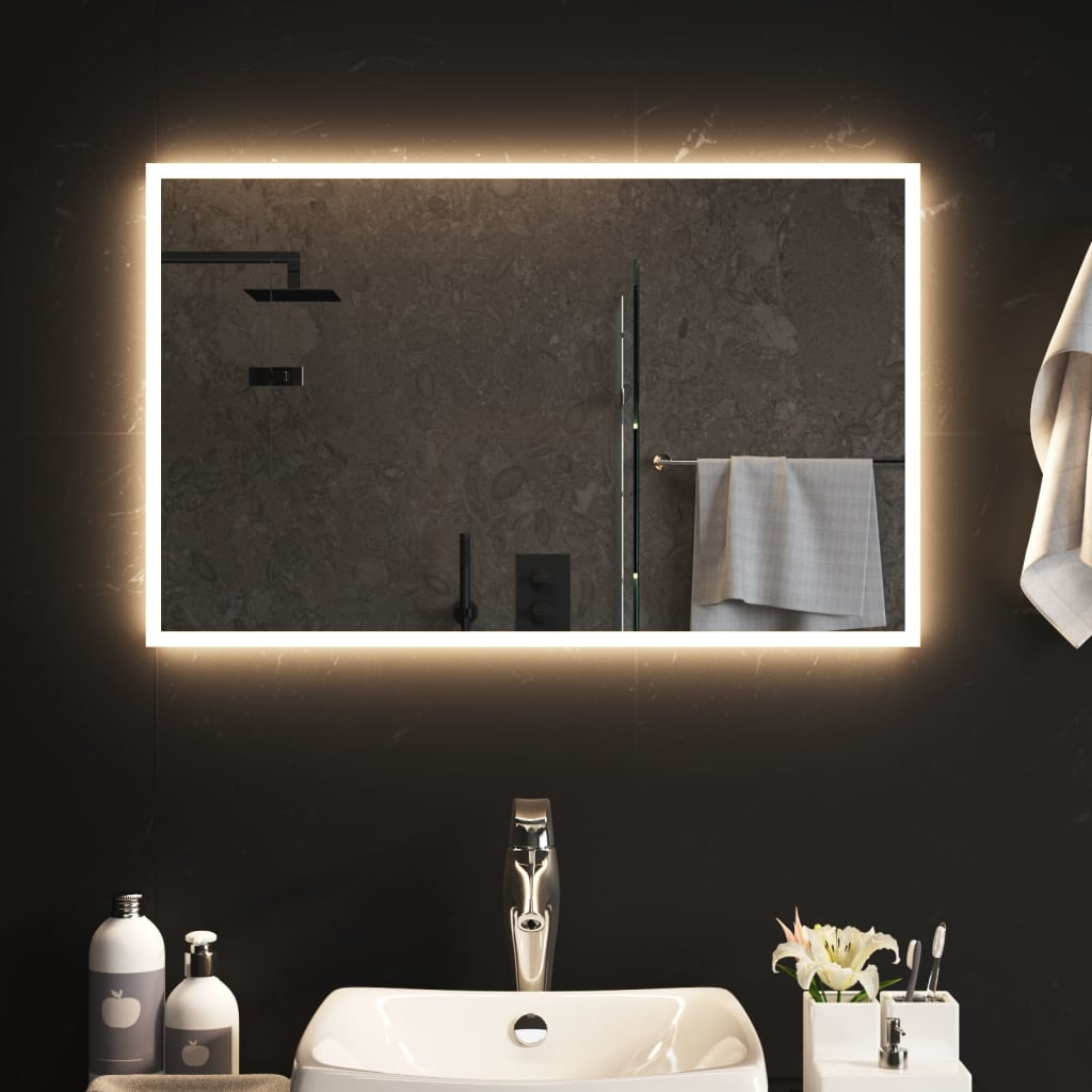 LED Bathroom Mirror 50x80 cm - Stylish, Waterproof, Easy Installation - Sudd