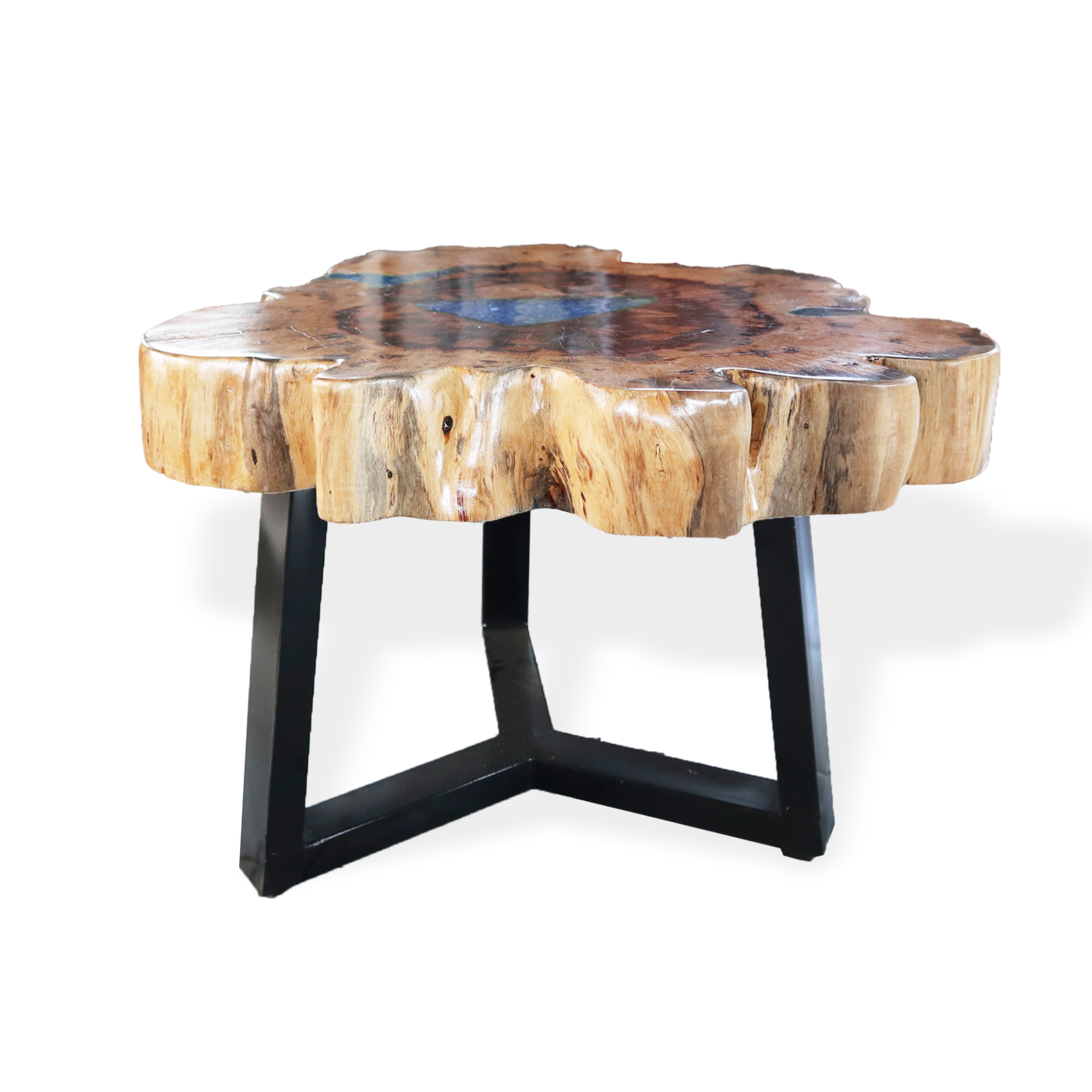 Tamarind and Resin Coffee Table - Aqua - Sudd