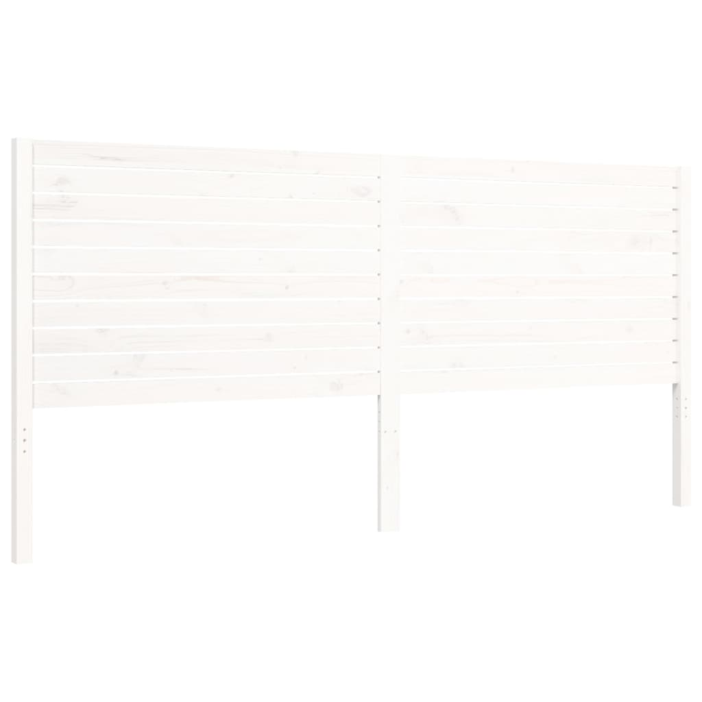 vidaXL Bed Frame with Headboard White 200x200 cm Solid Wood - Sudd