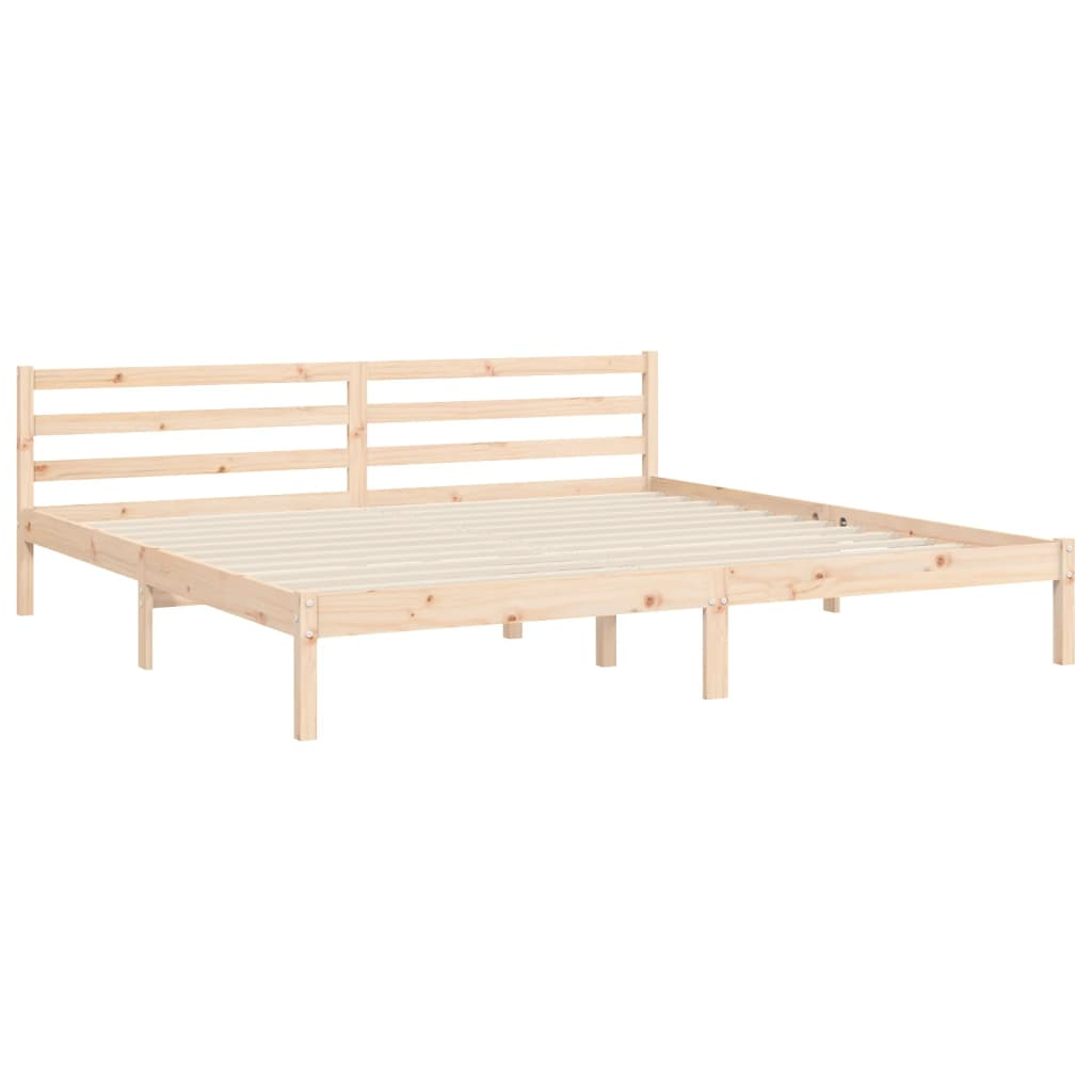 vidaXL Bed Frame with Headboard Super King Size Solid Wood - Sudd