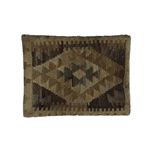 Kilim Tobacco Brown Cushion Cover - Sudd