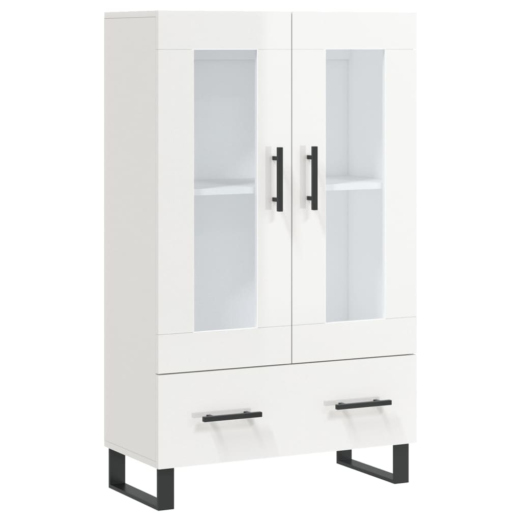 High Gloss White Highboard - Sudd