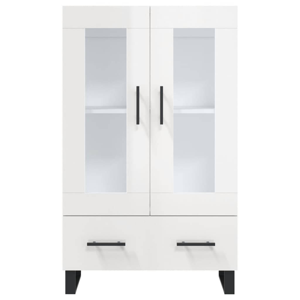 High Gloss White Highboard - Sudd