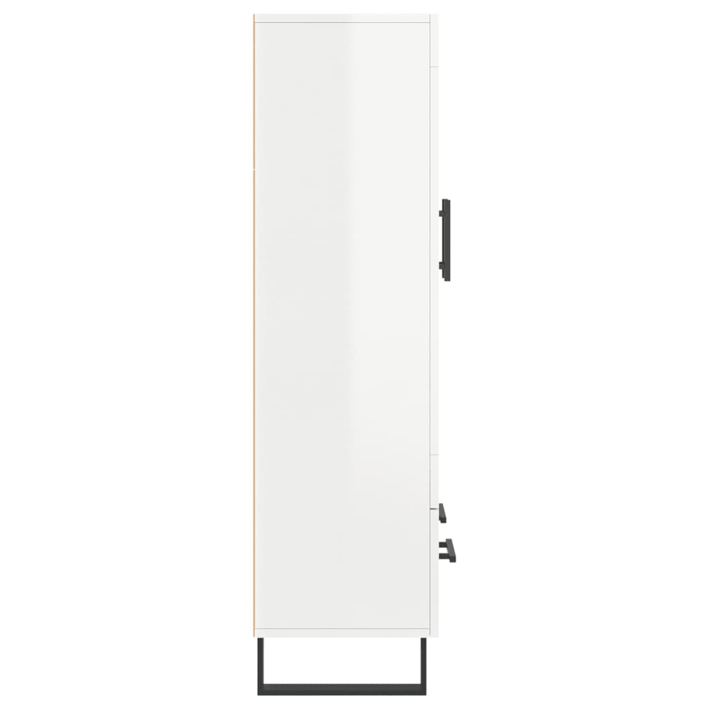 High Gloss White Highboard - Sudd