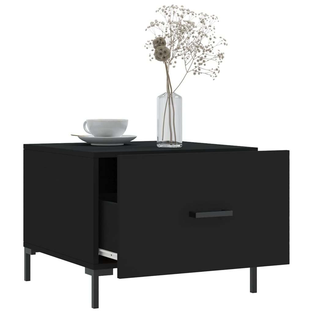 vidaXL Coffee Table Black 50x50x40 cm Engineered Wood - Sudd