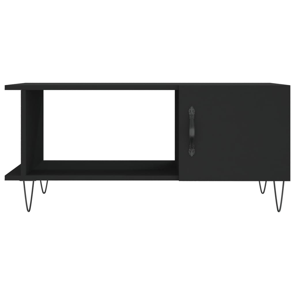 vidaXL Coffee Table Black 90x50x40 cm Engineered Wood - Sudd