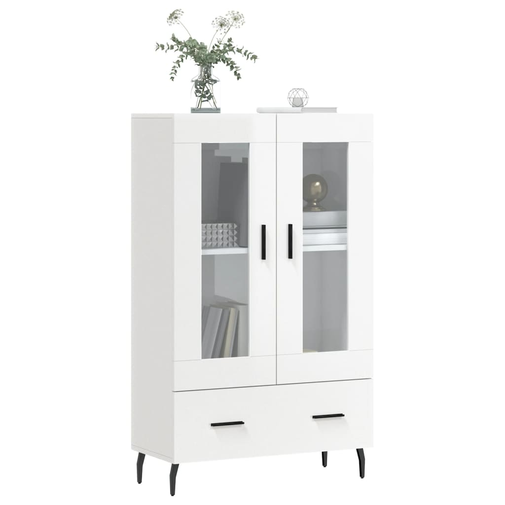 High Gloss White Highboard - Sudd