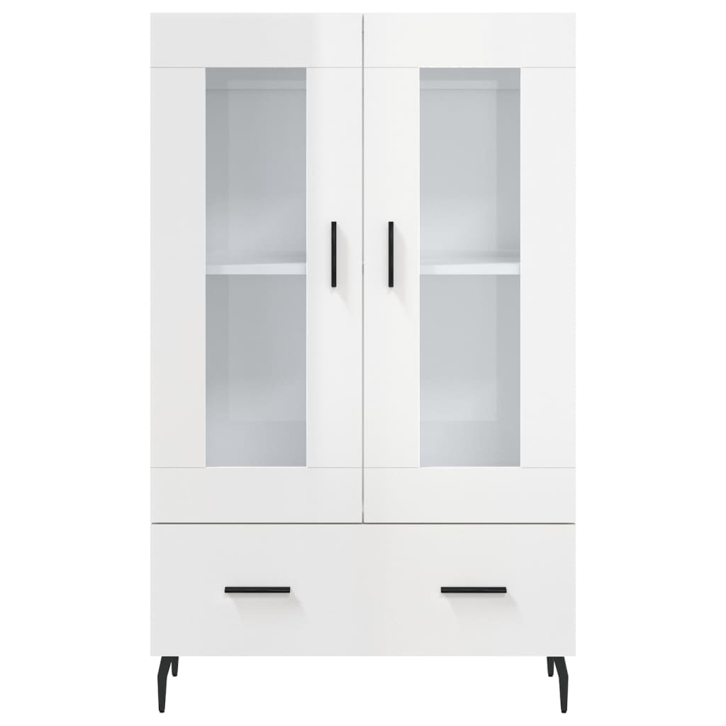 High Gloss White Highboard - Sudd