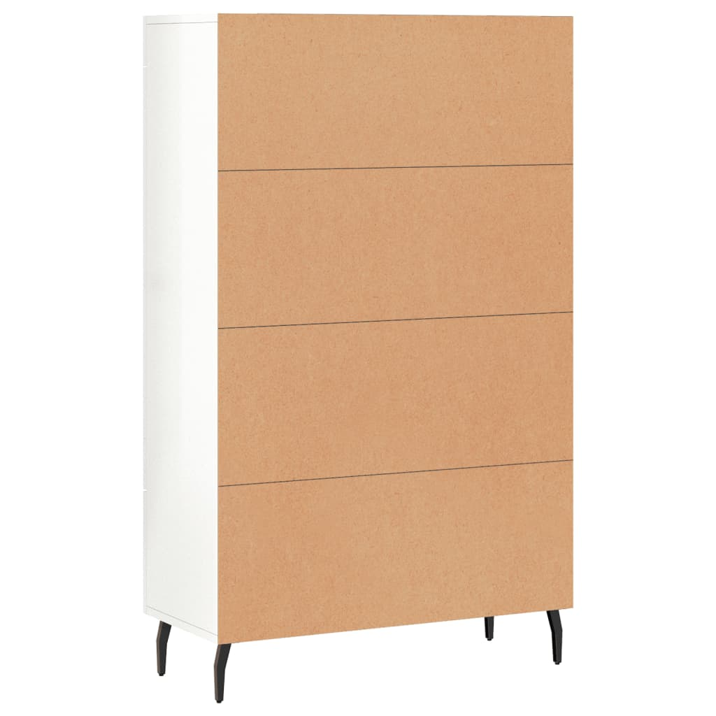 High Gloss White Highboard - Sudd