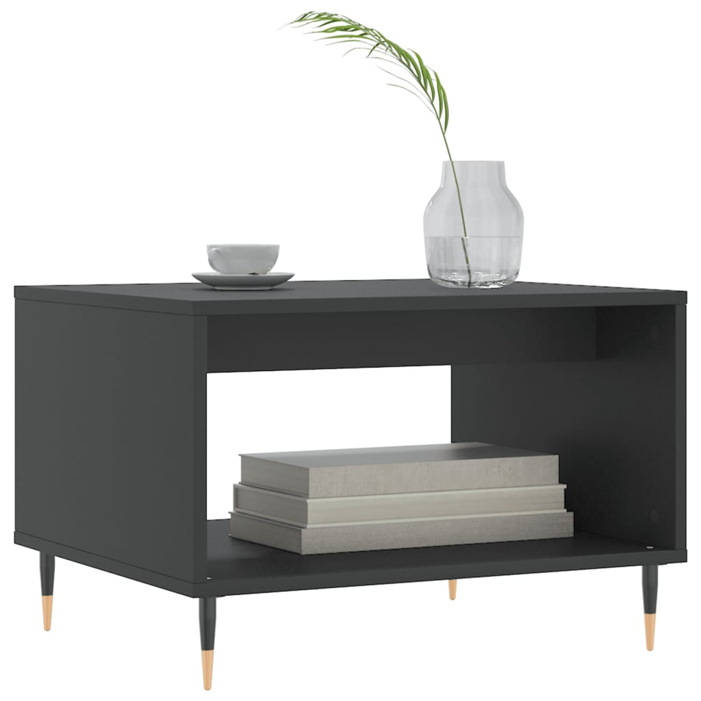 vidaXL Coffee Table Black 60x50x40 cm Engineered Wood - Sudd