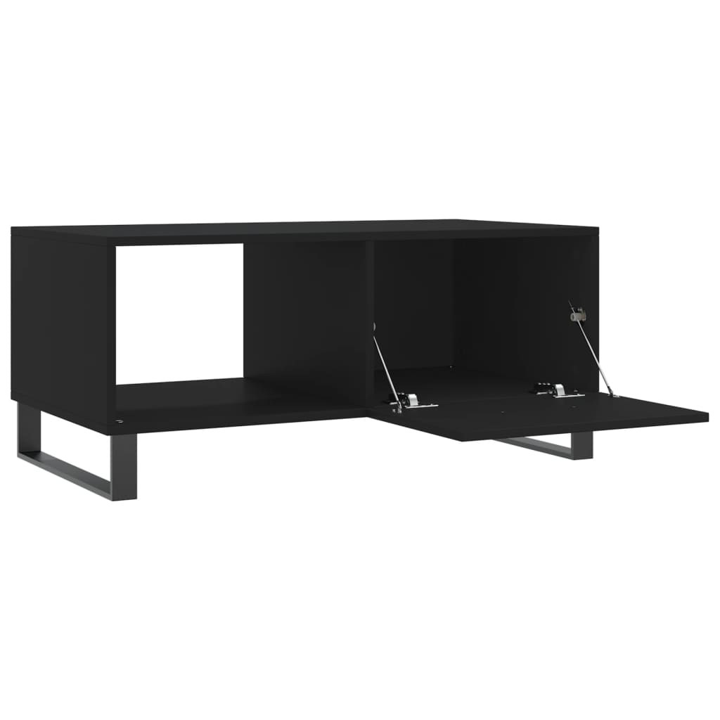 vidaXL Coffee Table Black 90x50x40 cm Engineered Wood - Sudd