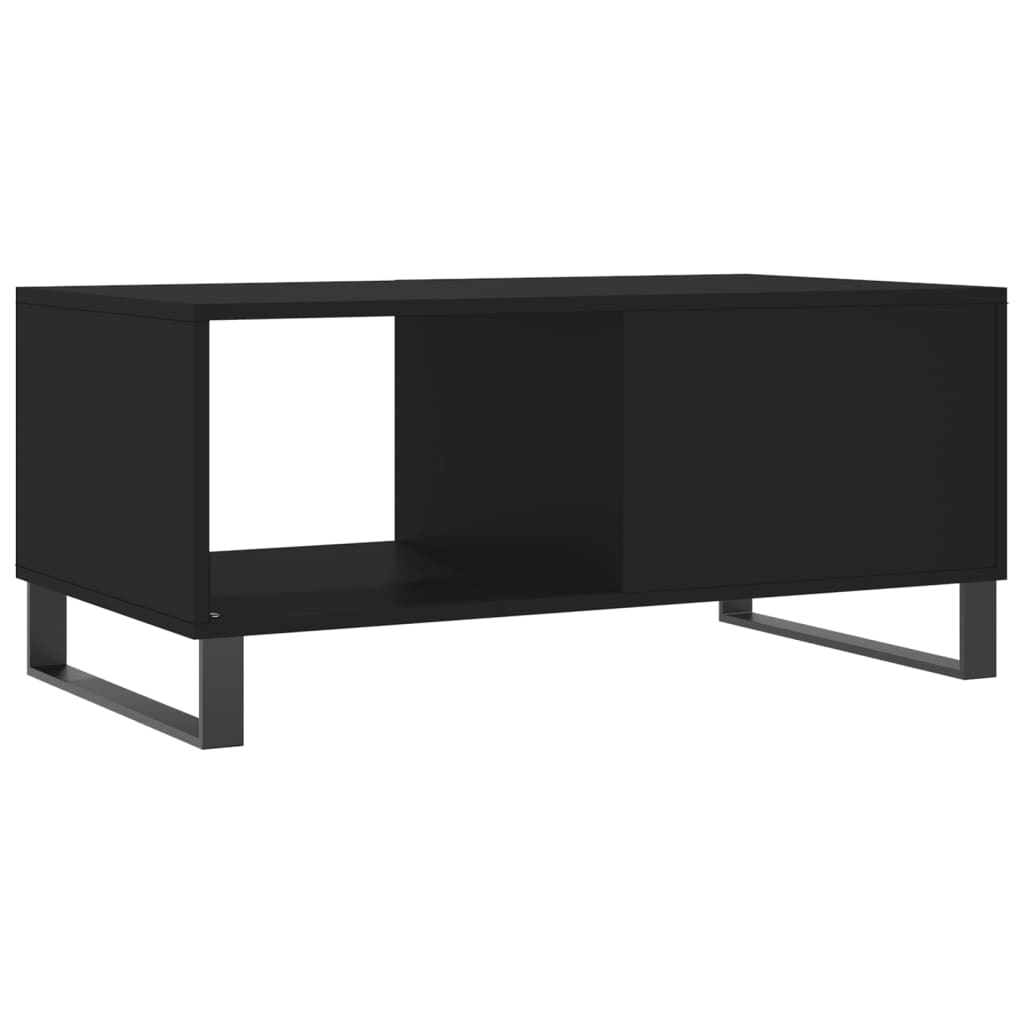 vidaXL Coffee Table Black 90x50x40 cm Engineered Wood - Sudd