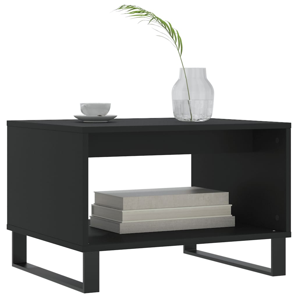 vidaXL Coffee Table Black 60x50x40 cm Engineered Wood - Sudd