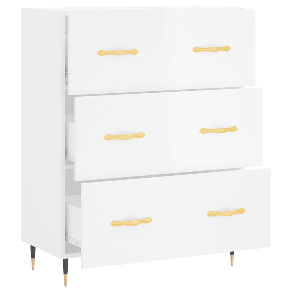 High Gloss White Sideboard - Sudd