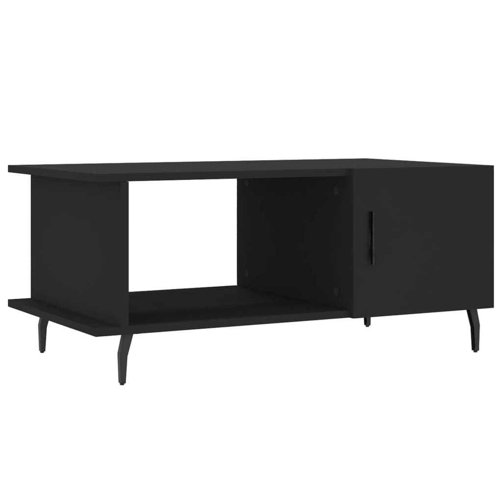 vidaXL Coffee Table Black 90x50x40 cm Engineered Wood - Sudd