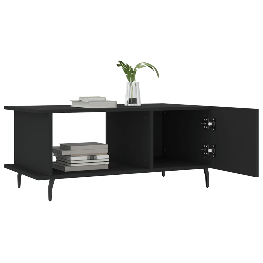 vidaXL Coffee Table Black 90x50x40 cm Engineered Wood - Sudd