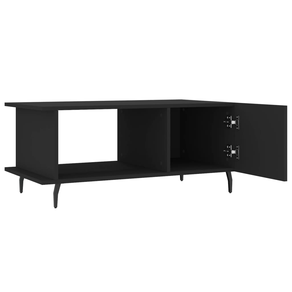 vidaXL Coffee Table Black 90x50x40 cm Engineered Wood - Sudd