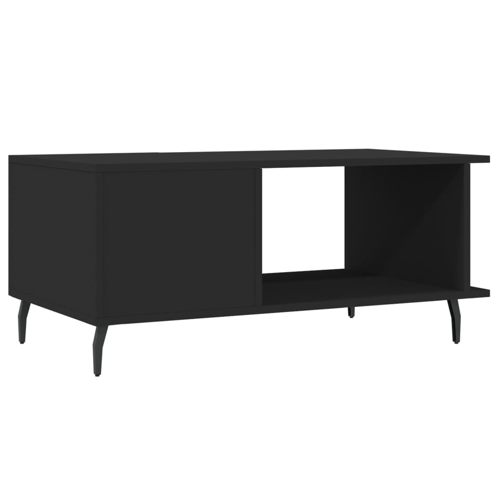 vidaXL Coffee Table Black 90x50x40 cm Engineered Wood - Sudd